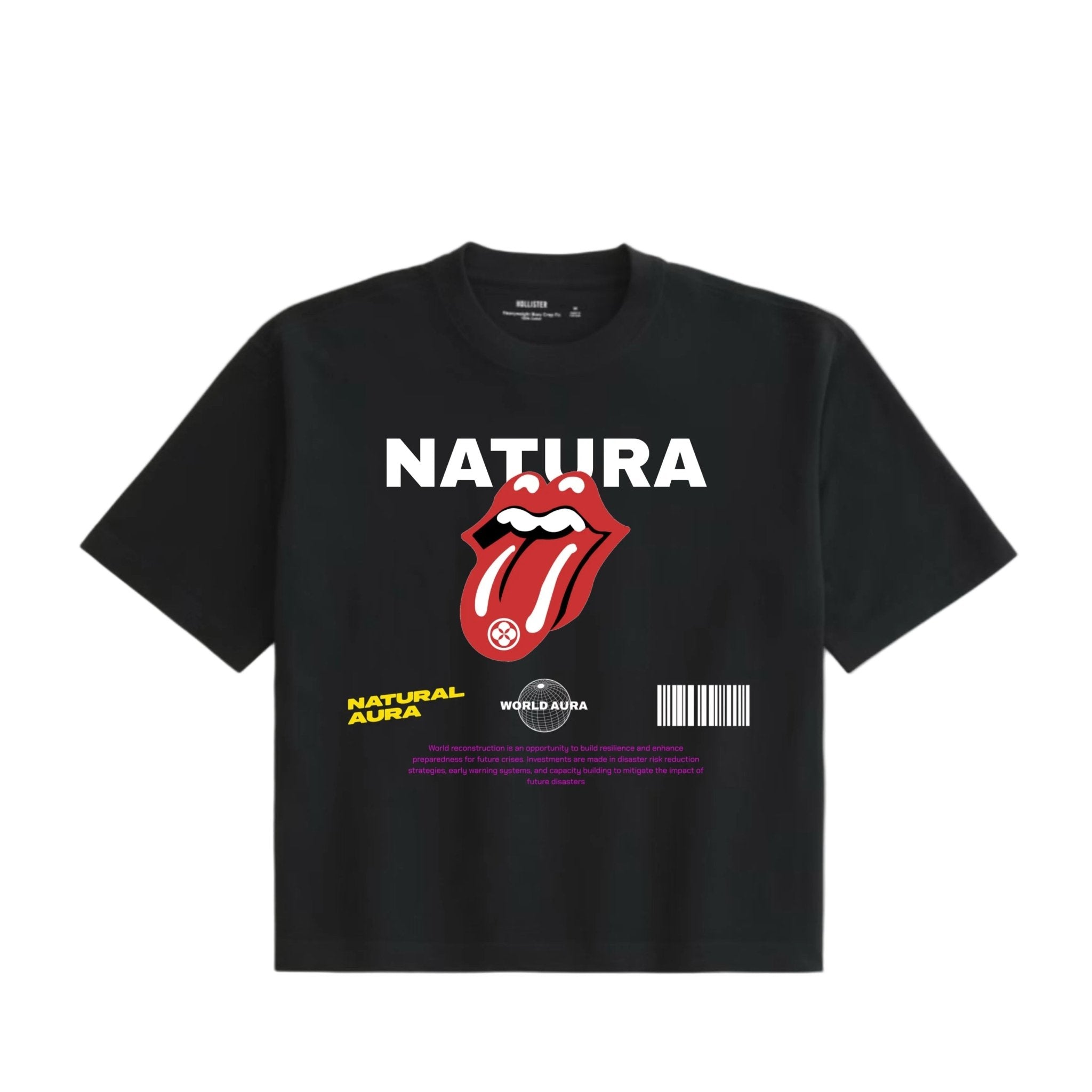 TASTE OF AURA DROP SHOULDER T-SHIRT - NATURA