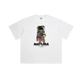 WALKING WITH AURA - DROP SHOULDER/BOXY T-SHIRT - NATURA