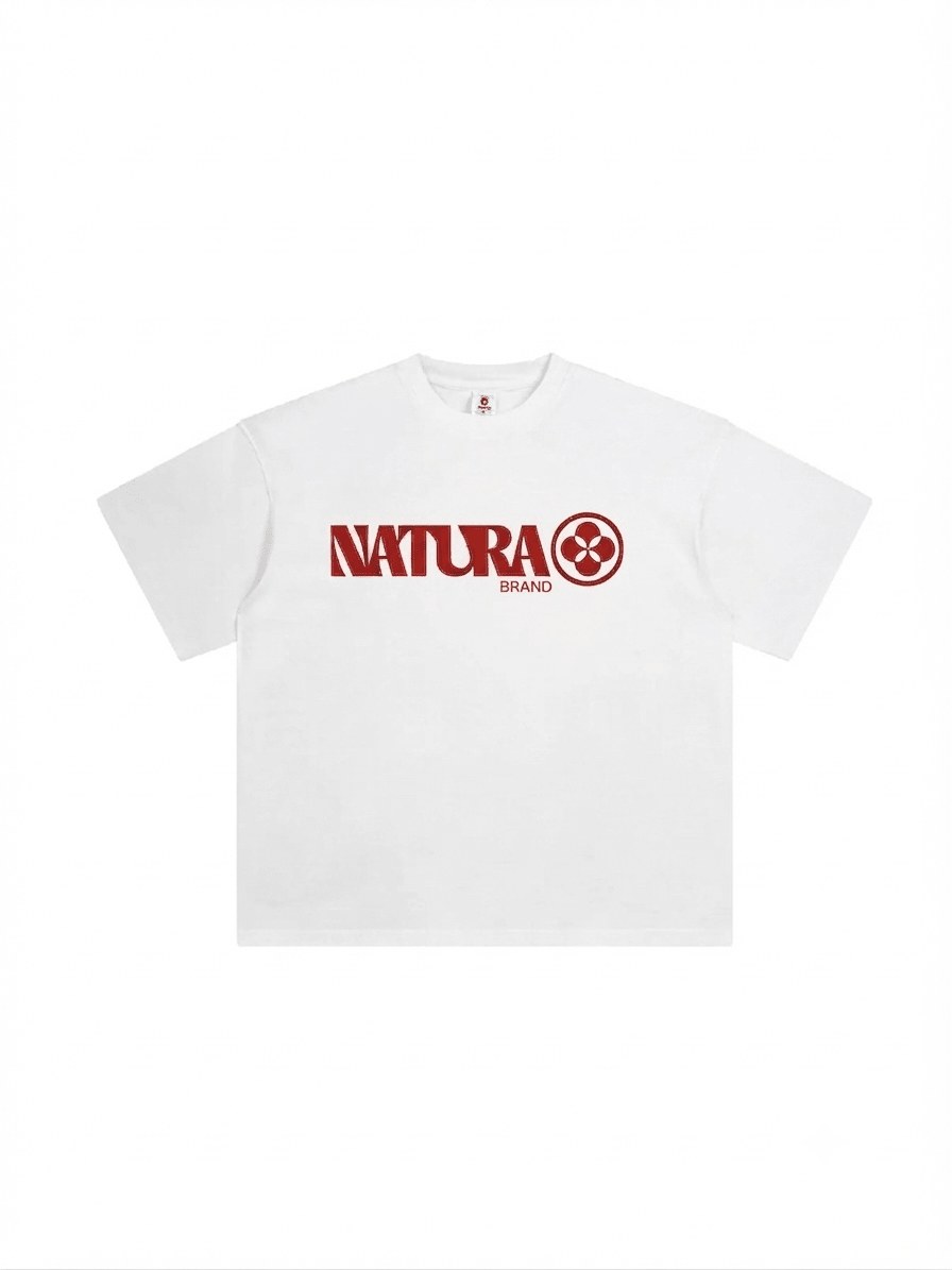 CLEAN AURA DROP SHOULDER T -SHIRT - NATURA